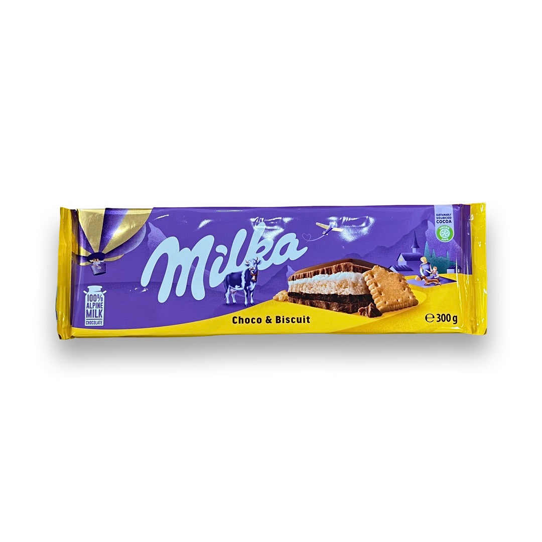 Milka Choco and Biscuit 300g Chocolate Bar