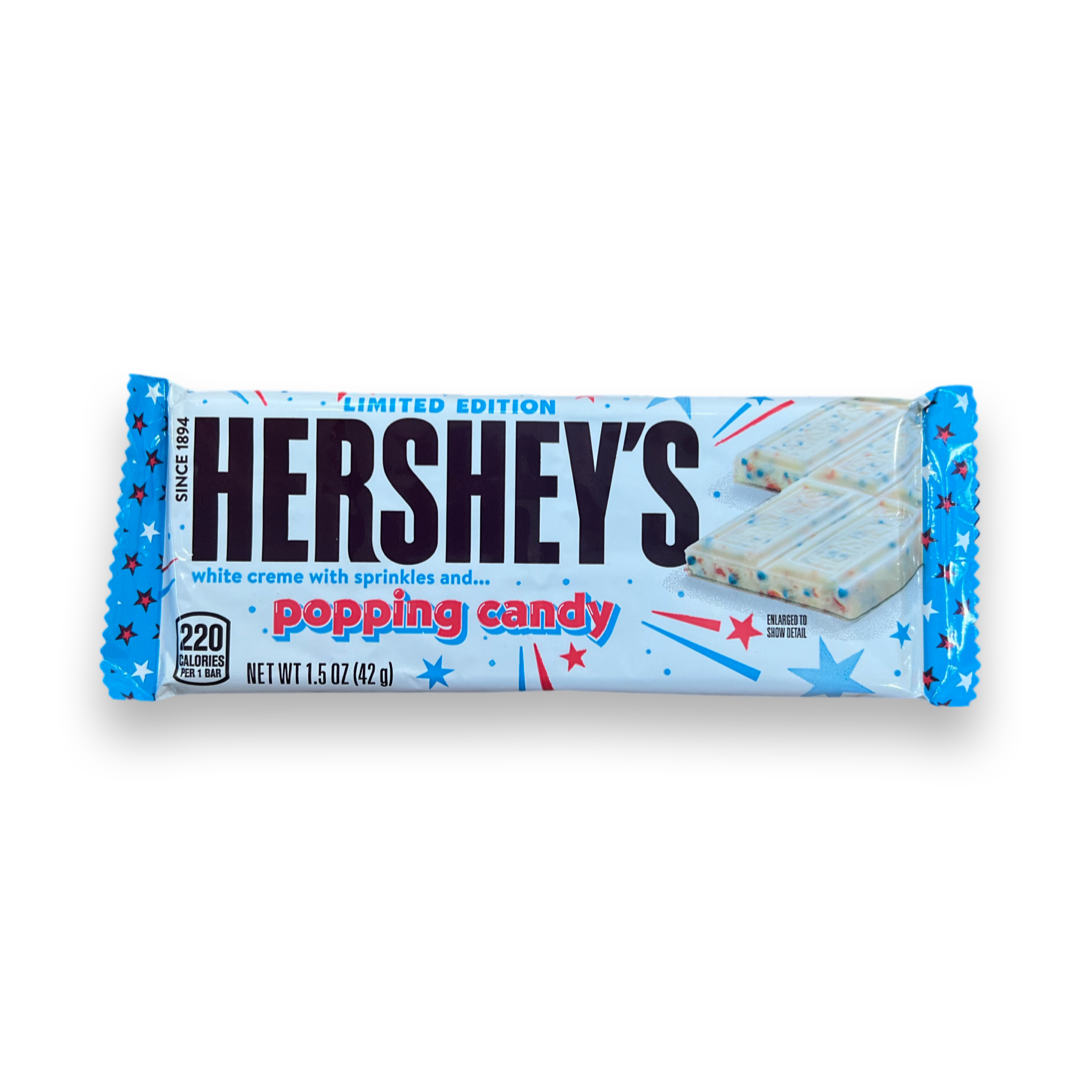 Hershey's Limited Edition white creme with sprinkles and popping candy